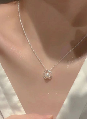 英国设计师TopWhit白雪山玫瑰珍珠项链女生轻奢小众设计气质甜美
