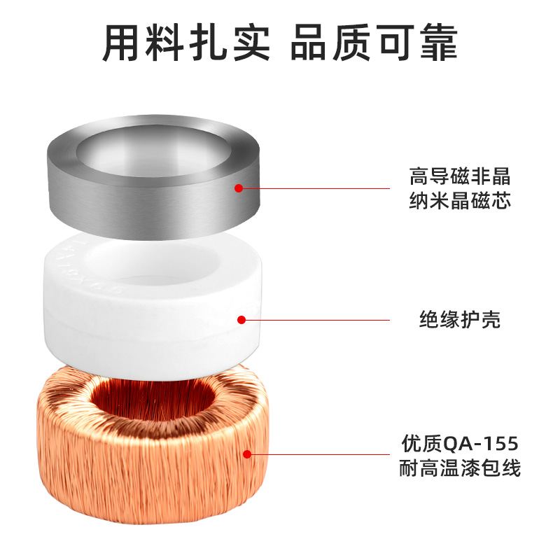 微型电流互感器小型交流穿心式0.1级精密高频互感器引线式1000:1 - 图0