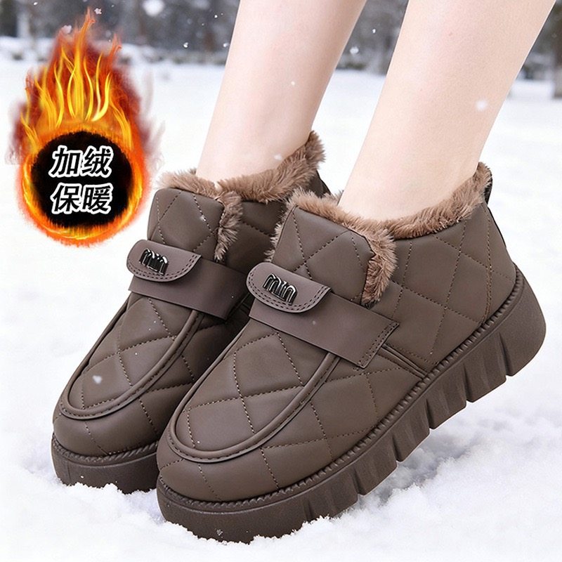 2025冬季老北京棉鞋女加绒加厚保暖防滑厚底防寒防水中老年妈妈鞋,淘宝优惠券,粉丝福利购,淘宝优惠卷