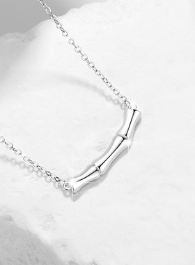 竹够美好纯银925情侣项链男女