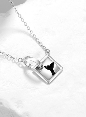 缘定鲸生纯银925情侣项链男女