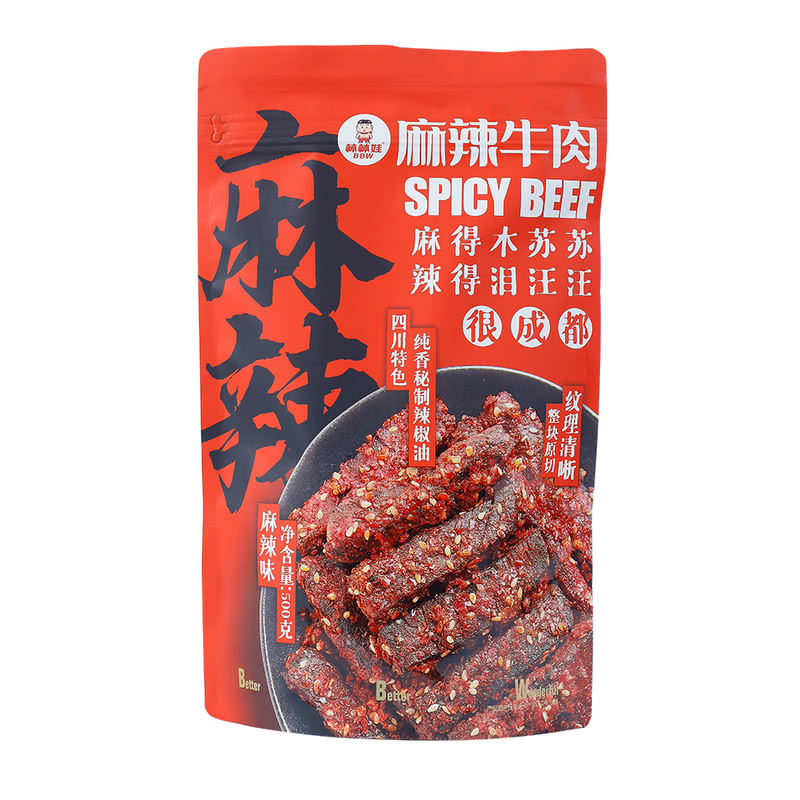 棒棒娃麻辣牛肉500g袋装辣味四川特产小吃牛肉干 10234 - 图3