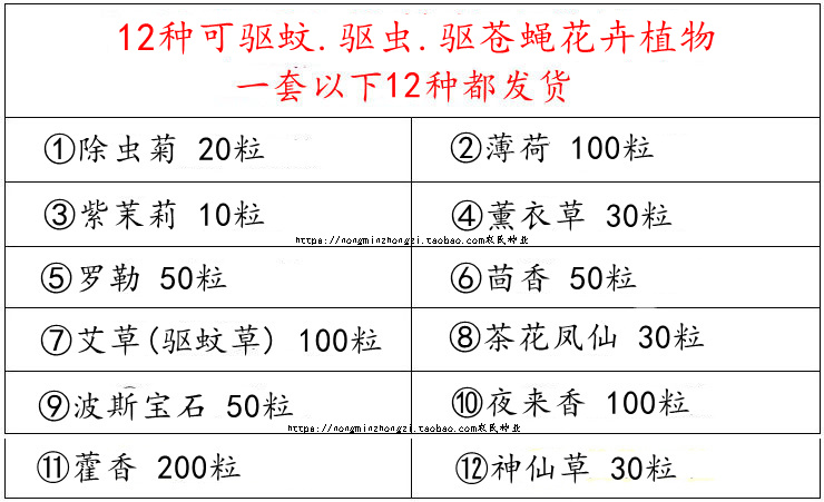 驱蚊草种子花种子花草除虫菊套餐包邮四季播阳台盆栽种籽组合艾草