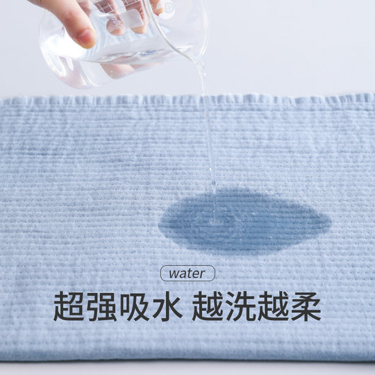 纯棉纱布浴巾成人2025新款全棉吸水速干洗澡裹巾女款大毛巾三件套