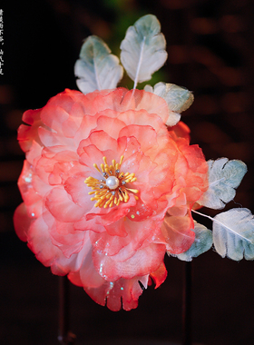 发夹绢纱清新甜美花朵