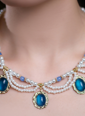 唐风明汉服配饰古风项链女珍珠