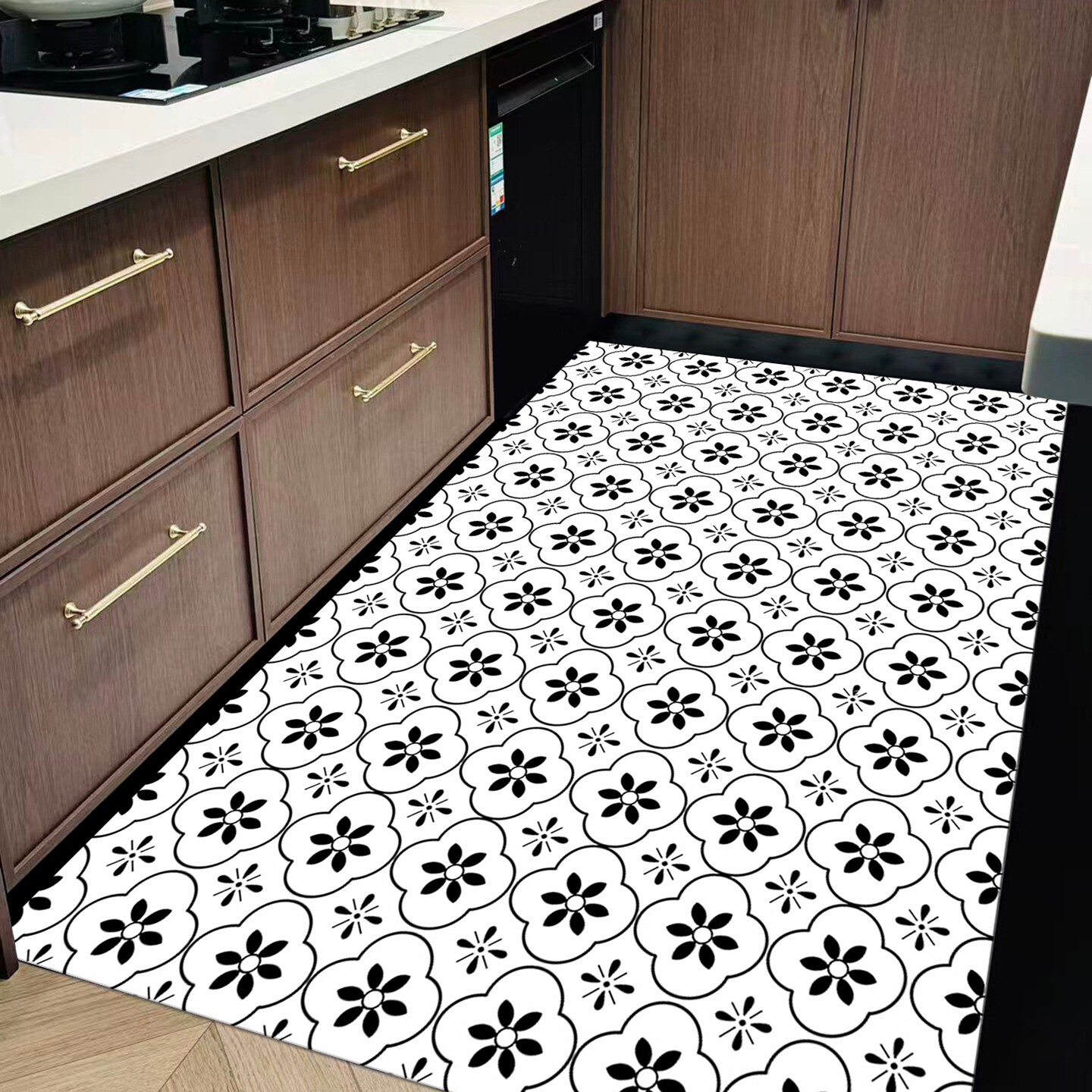 American second-hand PVC waterproof and oil-proof cuttable floor mat