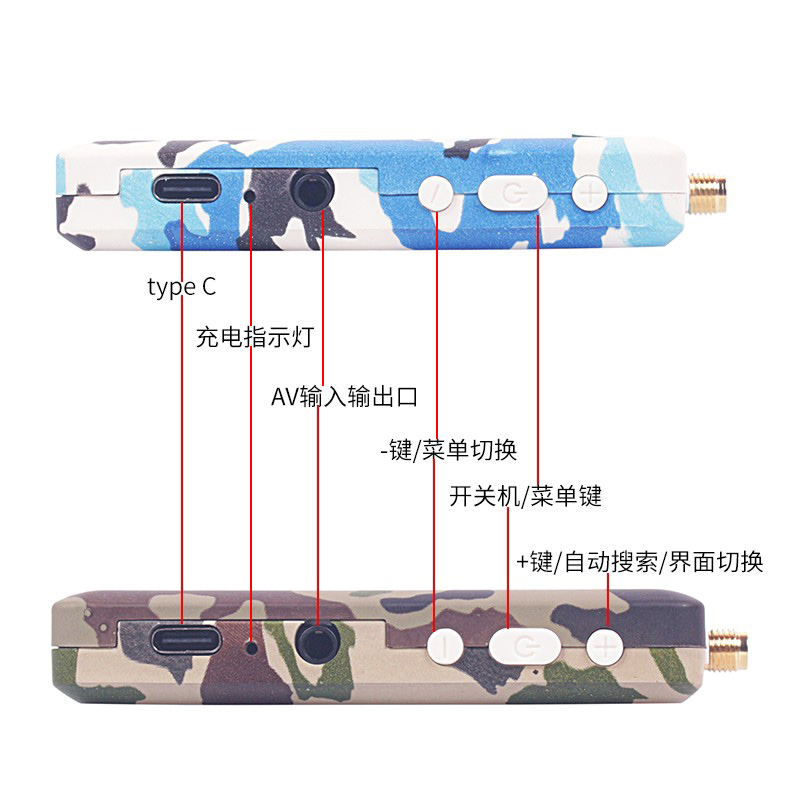 FPV 鹰眼 小飞手4 四代 新款 穿越机5.8G 模拟图传 显示器 卡录 - 图0