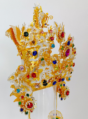 手工正铜帅帽通天冠关平武将神像头冠刑府千岁田都元帅神明帽子