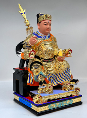 香樟木雕华光大帝五显灵官马元帅