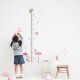 Personalized height stickers flamingo art home decoration children's room kindergarten measuring ruler baby wall stickers