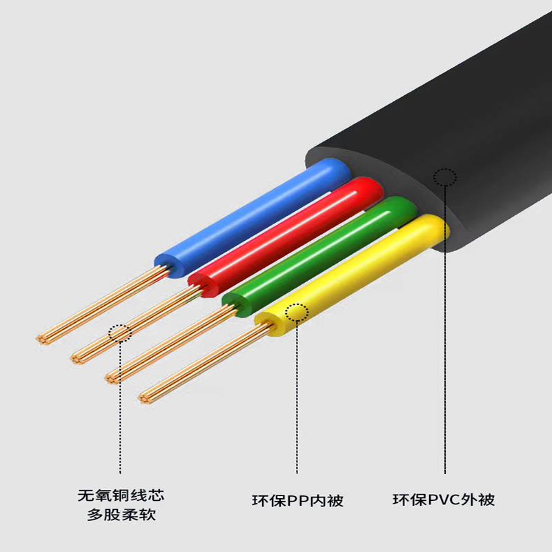 RJ11加长4C通讯线纯铜电话四芯网线RJ11成品延长线6P水晶头连接线