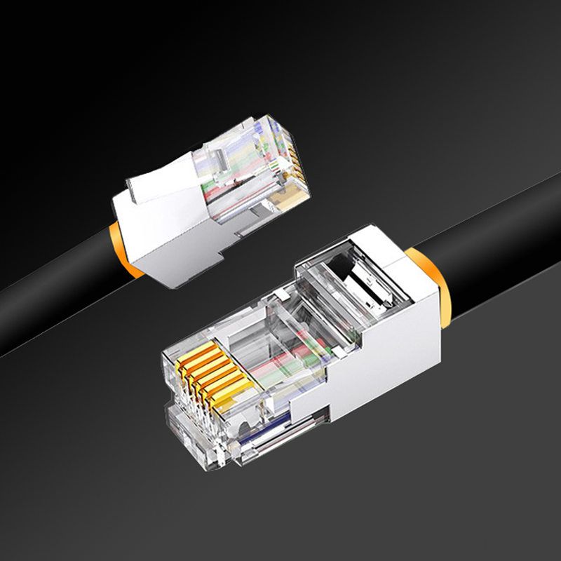 RJ12屏蔽6C通讯线纯铜电话六芯网线RJ11成品延长线6P水晶头连接线