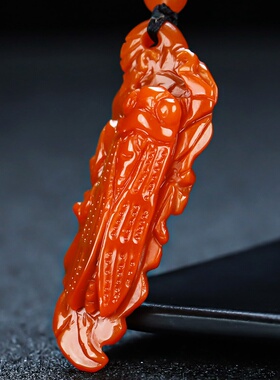 天然一鸣惊人挂坠南红玛瑙