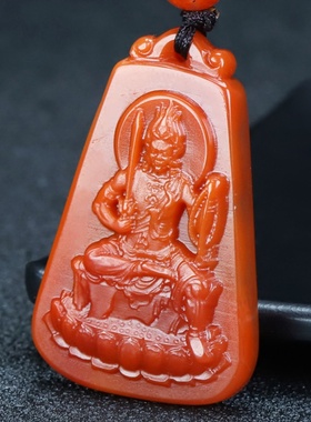 天然不动尊菩萨男女同款南红玛瑙