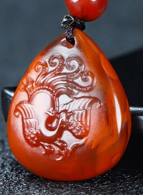 墨雨轩男女南红玛瑙原石雕刻