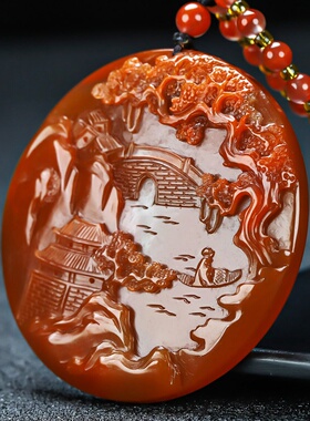 墨雨轩男女款南红玛瑙原石雕刻