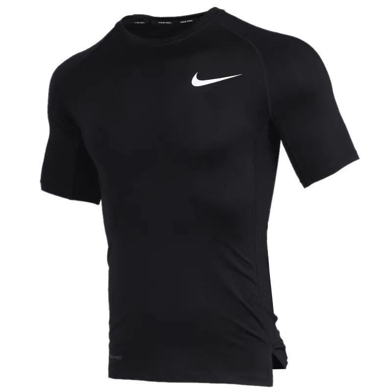 棒棒:NIKE/耐克PRO紧身短袖跑步训练足球运动速干衣男BV5632-010 - 图3