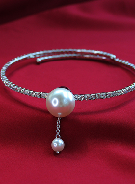 弹力项圈弹力满钻项圈甜美风夸张