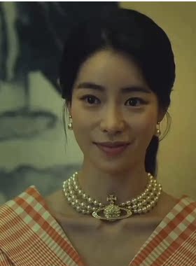 黄铜镀金人造珍珠女朋克复古