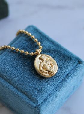 黄铜镀金珠链女复古中古