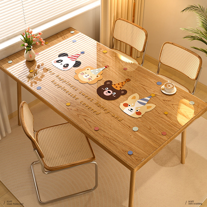 透明餐桌垫软玻璃桌布免洗防油防水桌面保护垫轻奢高级感茶几台布,淘宝优惠券,粉丝福利购,淘宝优惠卷