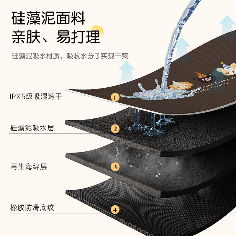 浴室地垫2025新款硅藻泥防滑吸水软垫卫生间门口厨房洗手间防滑垫,淘宝优惠券,粉丝福利购,淘宝优惠卷