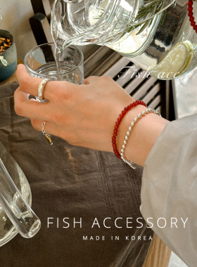 气质温柔石榴红玛瑙串珠手链