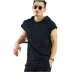 Summer phần mỏng trùm đầu vest áo ghi lê tay vest nam thể thao Slim Thể hình nam bóng rổ T-shirt hoodies - Lót Lót