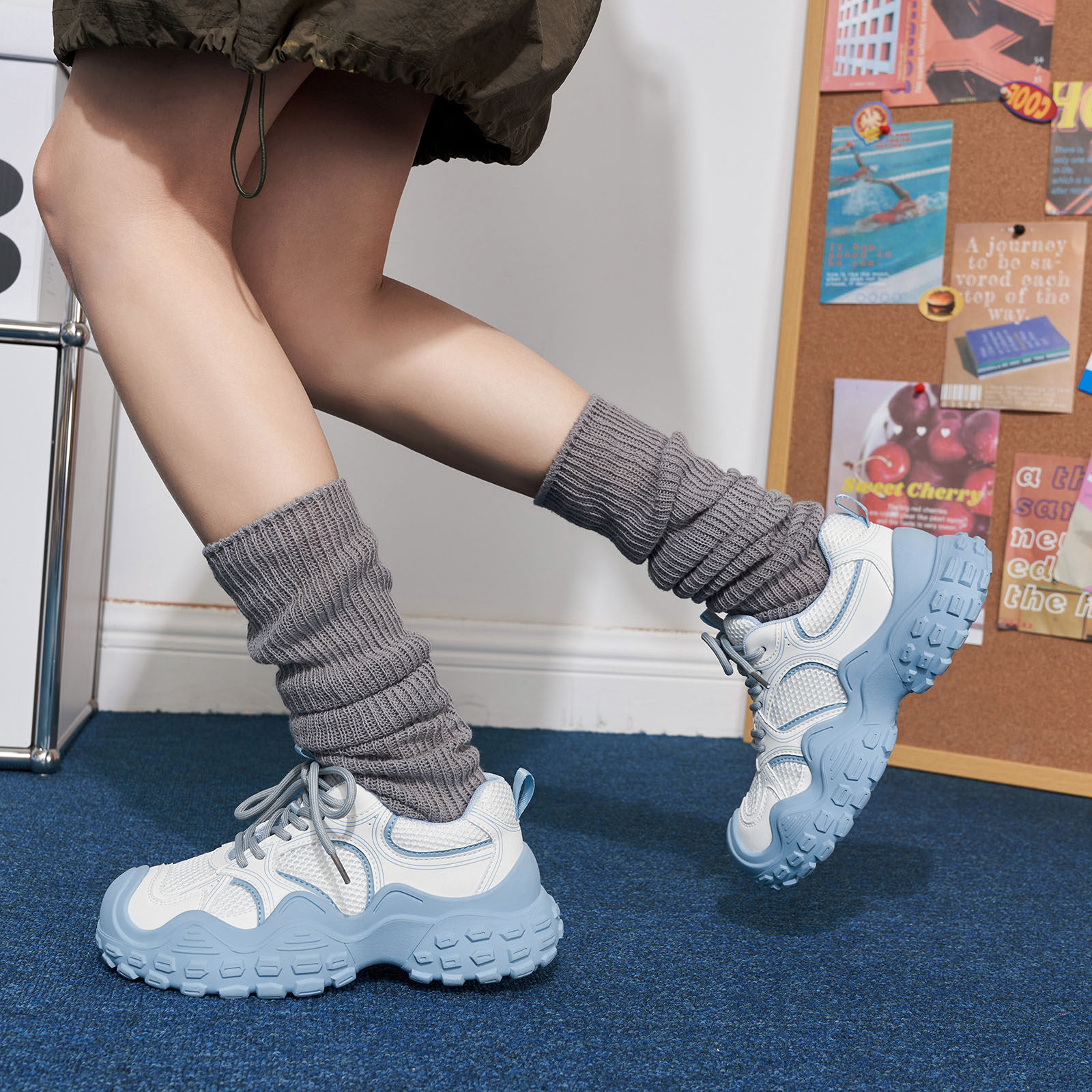 玛速主义单鞋女2025冬季新款大头丑萌鞋百搭休闲运动鞋厚底老爹鞋,淘宝优惠券,粉丝福利购,淘宝优惠卷