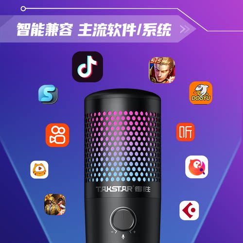 得胜GX1USB电容麦克风即插即用手机电脑直播K歌录播游戏外接话筒 - 图1