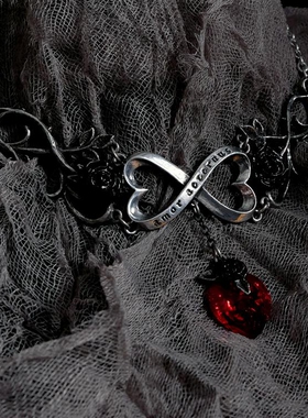 正品Alchemy哥特黑玫瑰女项链