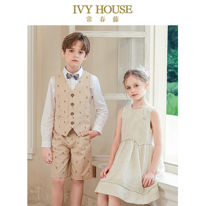 IVY HOUSE常春藤儿童装男童春季新款 顺滑满印西服马甲短裤西裤子,淘宝优惠券,粉丝福利购,淘宝优惠卷