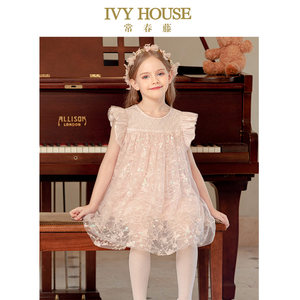 IVY HOUSE常春藤儿童装连衣裙女童夏款 仙女裙小飞袖公主裙子洋气
