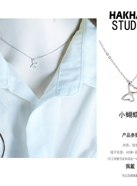 批 发不掉色木马项链轻奢小众毛衣锁骨链设计感气质温柔级颈链女