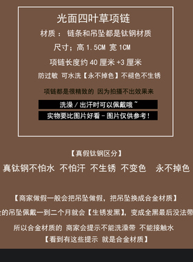 「追梦人」批发钛钢ins简约百搭个性四叶草项链冷淡风锁骨链颈链