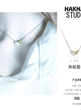 批 发洗不掉色几何花项链女夏天款配裙子颈链配饰小众锁骨链礼物