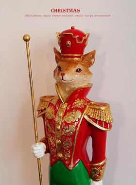 陶瓷复古手绘动物装饰品大摆件