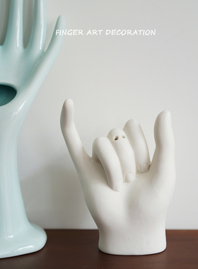 陶瓷装饰出口北欧摆件手指造型