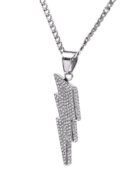 满钻蹦迪吊坠项链锁骨嘻哈毛衣链