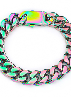 立体七彩色古巴手链嘻哈男女