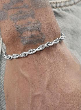 GRGR钛钢8字螺旋拼接手链