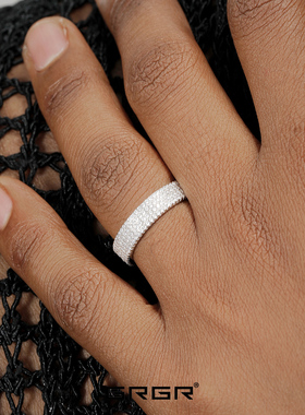 GRGR925纯银满钻戒指