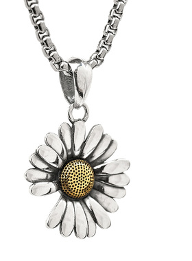 纯银雏菊网红吊坠嘻哈百搭项链