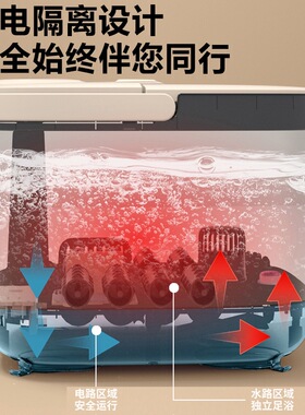志高泡脚桶按摩加热家用便携恒温电动洗脚高深小腿足浴盆