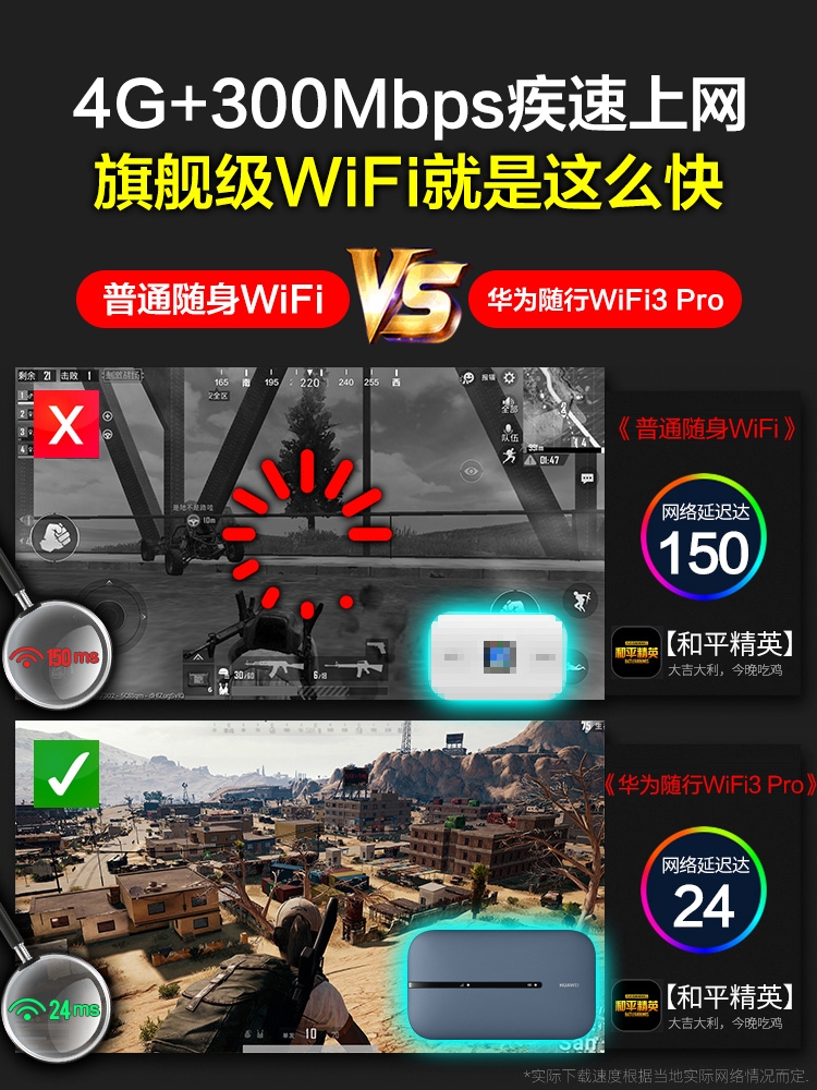 华为随身wifi3Pro移动随行wifi无线网卡网络4G插卡全网通车载mifi手机热点网络热点上网宝华为天际通e5576 - 图3