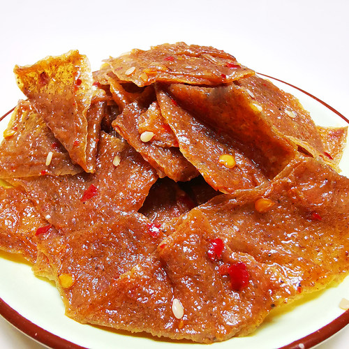 小七特产香辣魔芋干磨芋素毛肚片休闲零食魔芋豆腐丝魔芋皮解馋 - 图0
