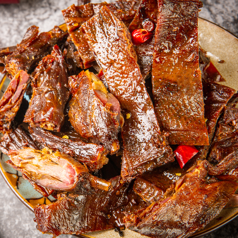 湖南常德特产正宗童胖子酱板鸭酱卤鸭子香辣鸭肉微辣加辣零食小吃