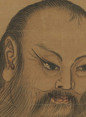 人文始祖太昊伏羲氏画像挂画客厅书房国画人物装饰画挂轴卷轴装裱