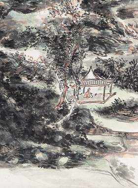 装饰画国画字画客厅山水画书法宣纸书画作品黄宾虹长江舟行赠装裱